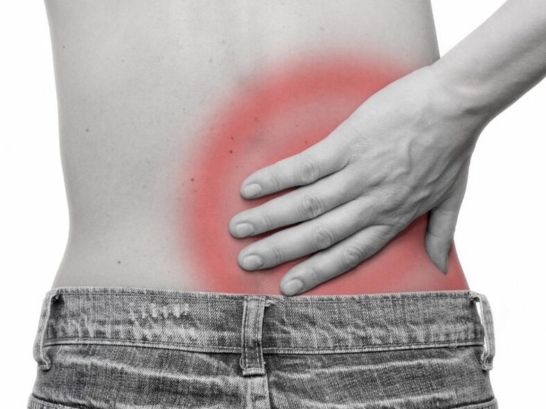 back pain in the lower back