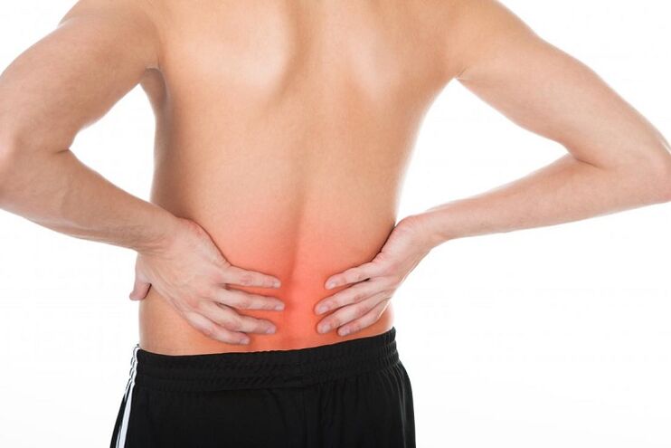 lower back pain with osteochondrosis